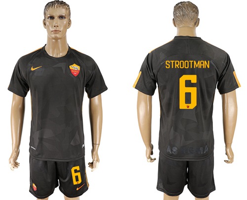 Roma #6 Strootman Sec Away Soccer Club Jersey